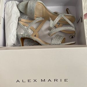 Alex Marie Parlyn Silver Heels Dress Hoco Shoes